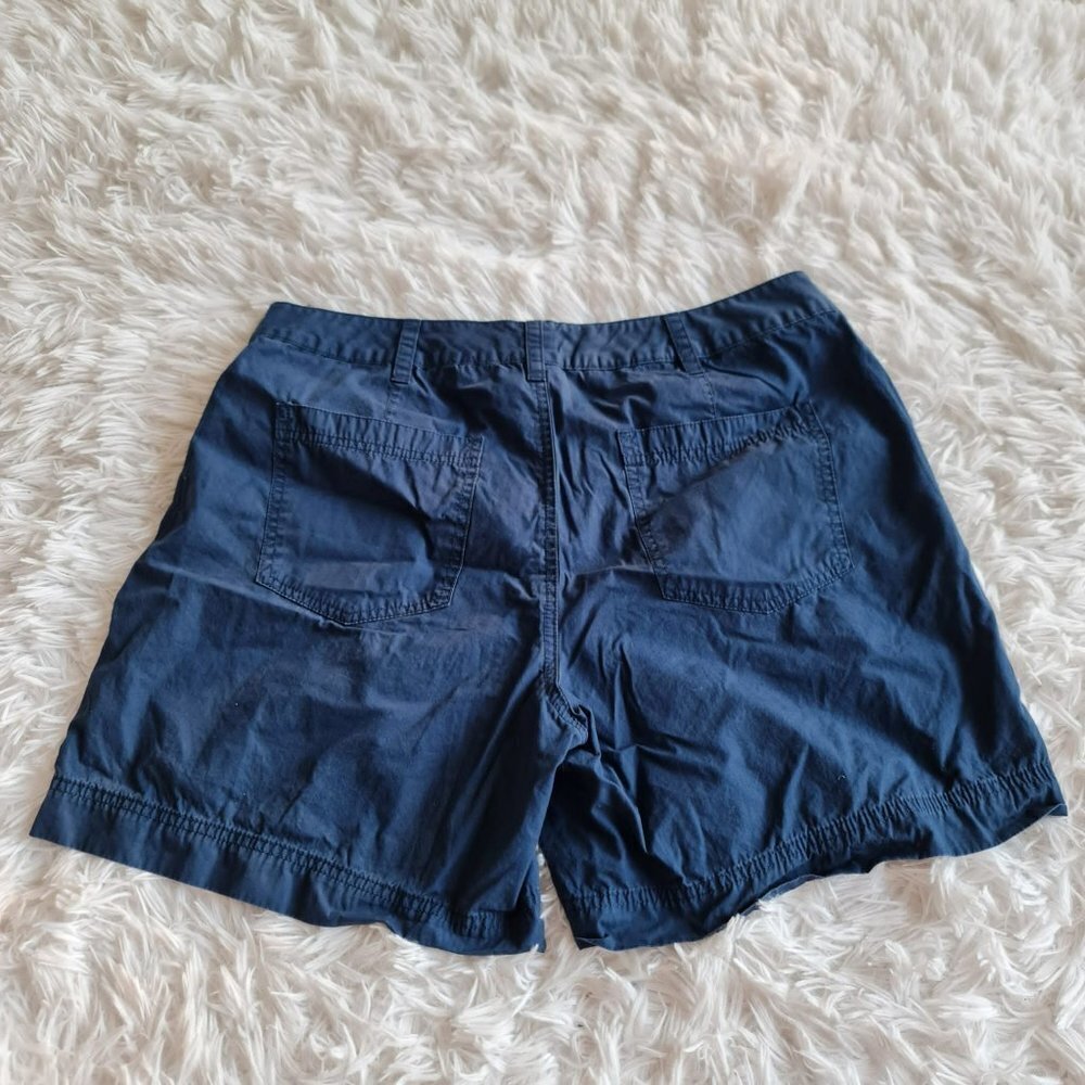 Lauren Ralph Lauren 100% Cotton Navy Blue Bermuda Shorts - Size 14 - Picture 2 of 8
